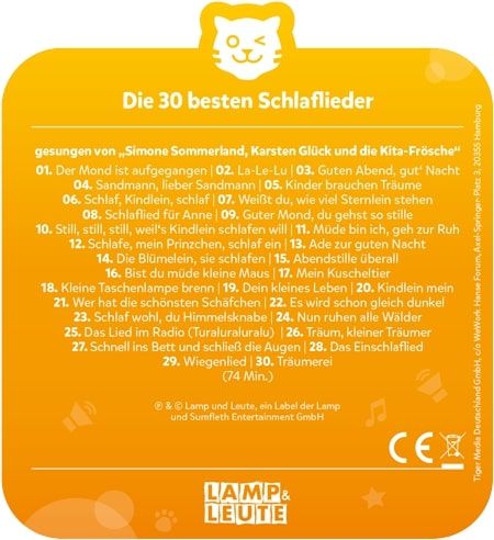 Produktbild: tigercard - Die 30 Besten - Schlaflieder