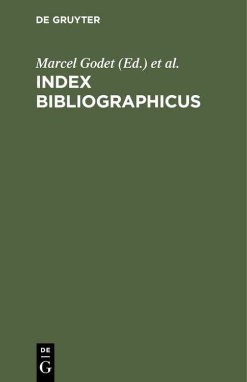 Produktbild: Index bibliographicus