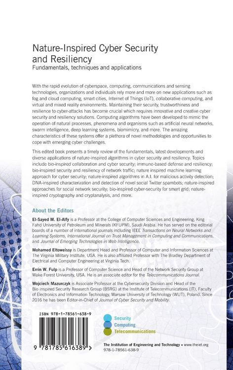 Produktbild: Nature-Inspired Cyber Security and Resiliency