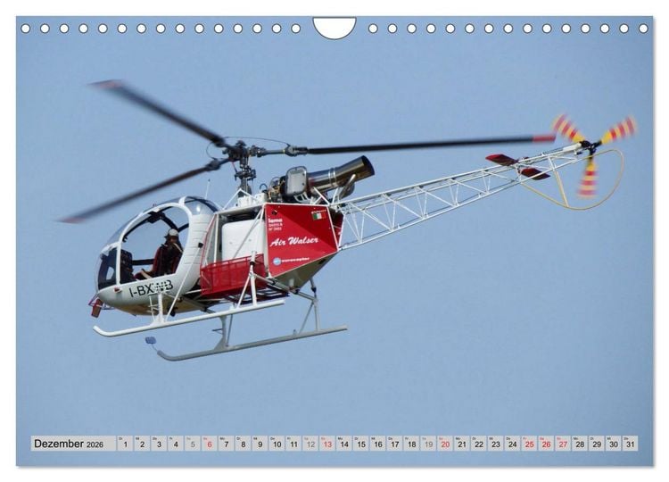 Produktbild: Semiscale-Modellhubschrauber (Wandkalender 2026 DIN A4 quer), CALVENDO Monatskalender