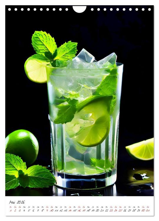 Produktbild: Mixology Meisterwerke (Wandkalender 2026 DIN A4 hoch), CALVENDO Monatskalender