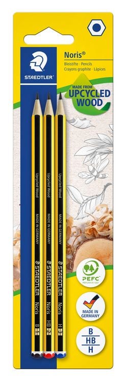 Produktbild: STAEDTLER Bleistifte Noris 120, Made from Upcycled Wood, 3er Set