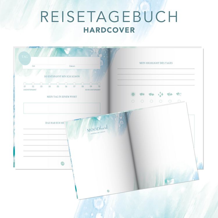 Produktbild: Reisetagebuch zum selber Schreiben inkl. Postkarten, Sammeltasche und herausnehmbaren Reiseplaner. Hardcover Urlaubstagebuch mit inspirierenden Zitaten zum Ausf&uuml;llen f&uuml;r bis zu 3 Wochen, inkl. Reisetipps. Stay Inspired! by Lisa Wirth