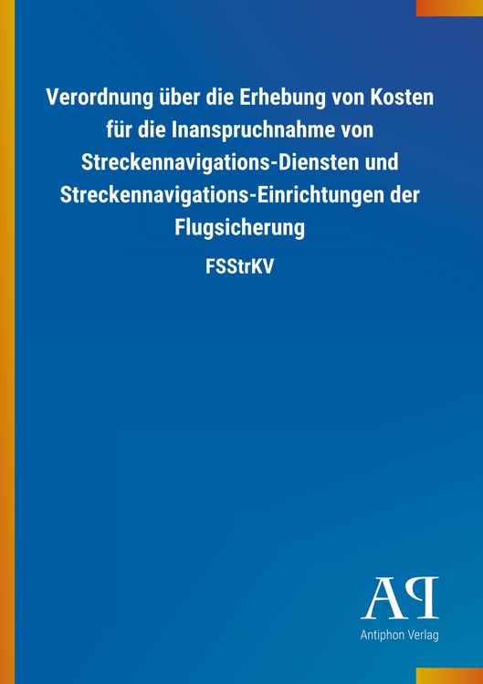 Produktbild: Verordnung &uuml;ber die Erhebung von Kosten f&uuml;r die Inanspruchna