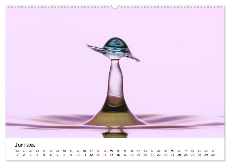 Produktbild: Wassertropfen - Kunstwerke der Natur (hochwertiger Premium Wandkalender 2026 DIN A2 quer), Kunstdruck in Hochglanz