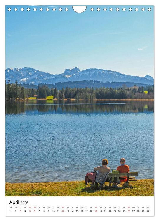 Produktbild: Allg&auml;u, Berge, Wiesen, Seen und K&uuml;he. (Wandkalender 2026 DIN A4 hoch), CALVENDO Monatskalender