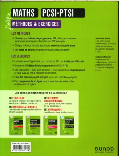 Produktbild: Maths PCSI, PTSI : m&eacute;thodes & exercices : nouveaux programmes