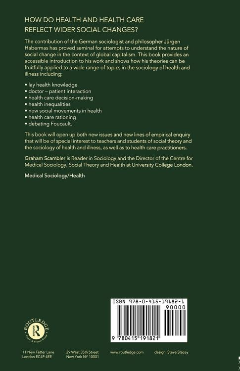 Produktbild: Habermas, Critical Theory and Health