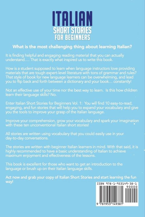 Produktbild: Italian Short Stories for Beginners
