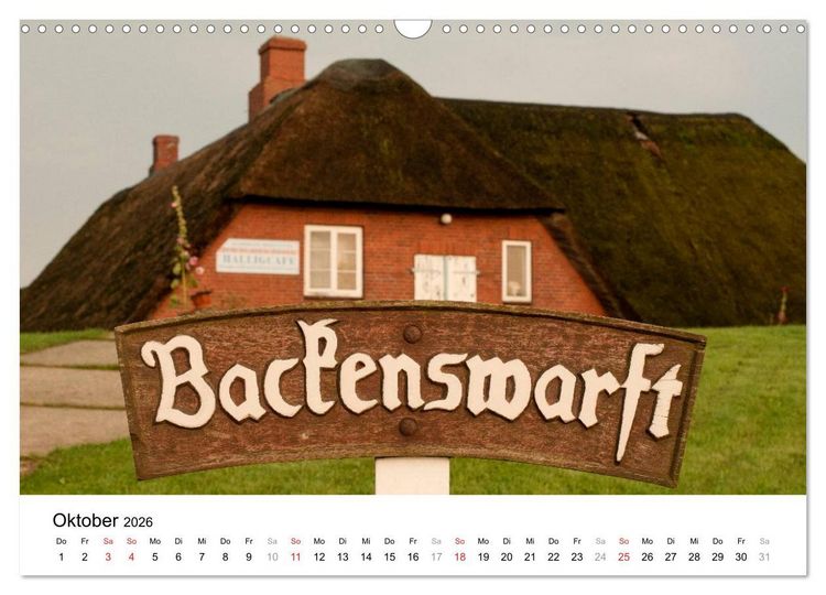 Produktbild: Hallig Hooge - zwischen Himmel und Erde (Wandkalender 2026 DIN A3 quer), CALVENDO Monatskalender
