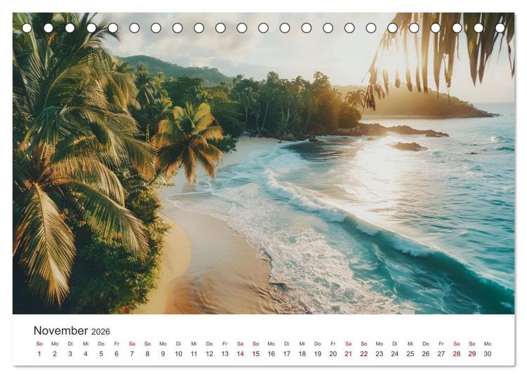 Produktbild: Gestrandet - Ein Jahr auf Robinsons Insel (Tischkalender 2026 DIN A5 quer), CALVENDO Monatskalender