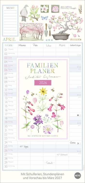 Produktbild: Judith Glover: Familienplaner 2026