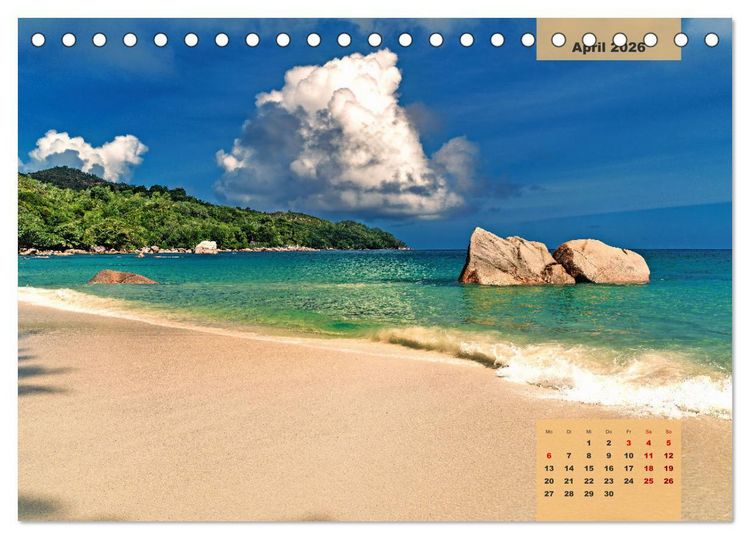 Produktbild: Ein Paradies aus Sand und Meer (Tischkalender 2026 DIN A5 quer), CALVENDO Monatskalender