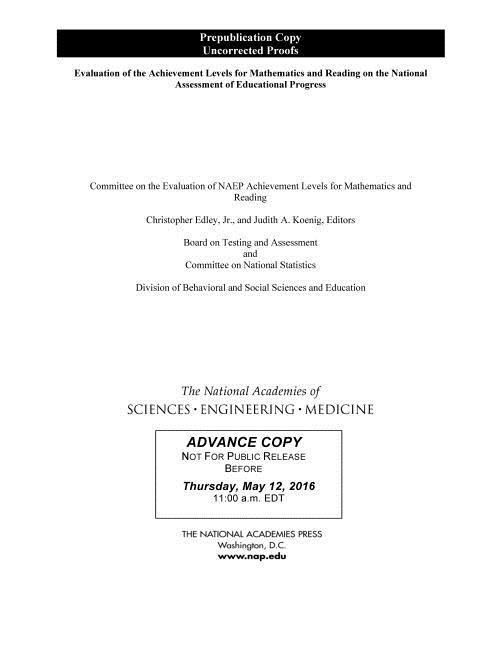 Produktbild: Evaluation of the Achievement Levels for Mathematics and Reading on the National Assessment of Educational Progress