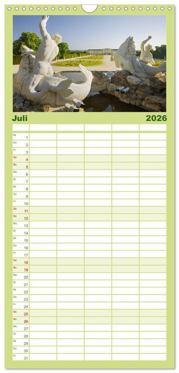 Produktbild: Familienplaner 2026 - Traumhaftes Wien mit 5 Spalten (Wandkalender, 21 x 45 cm) CALVENDO