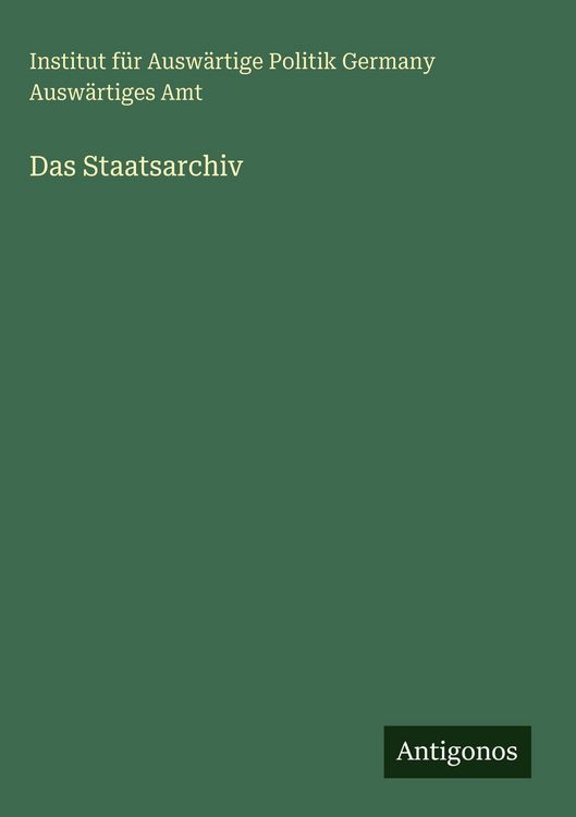 Produktbild: Das Staatsarchiv