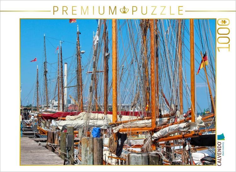 Produktbild: CALVENDO Puzzle Flensburg, Hafen | 1000 Teile Lege-Gr&ouml;&szlig;e 64x48cm Foto-Puzzle f&uuml;r gl&uuml;ckliche Stunden