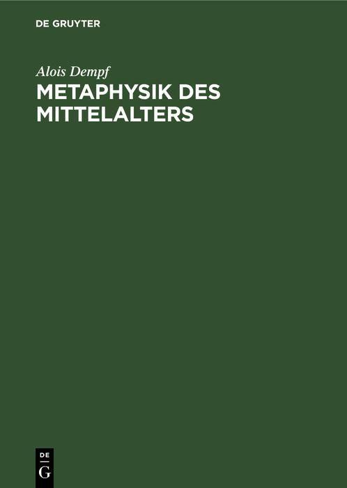 Produktbild: Metaphysik des Mittelalters