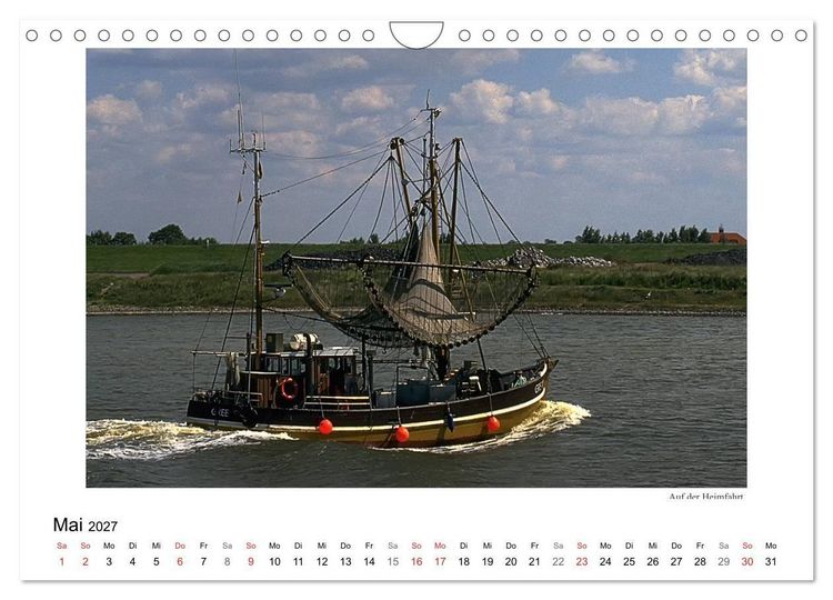 Produktbild: Krabbenkutter in Ostfriesland (Wandkalender 2027 DIN A4 quer), CALVENDO Monatskalender