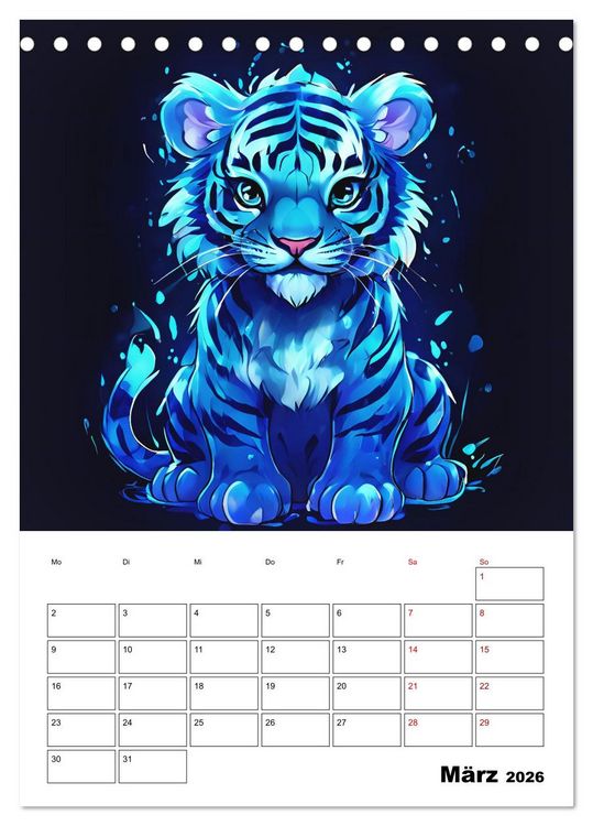 Produktbild: Tierisches Horoskop (Tischkalender 2026 DIN A5 hoch), CALVENDO Monatskalender