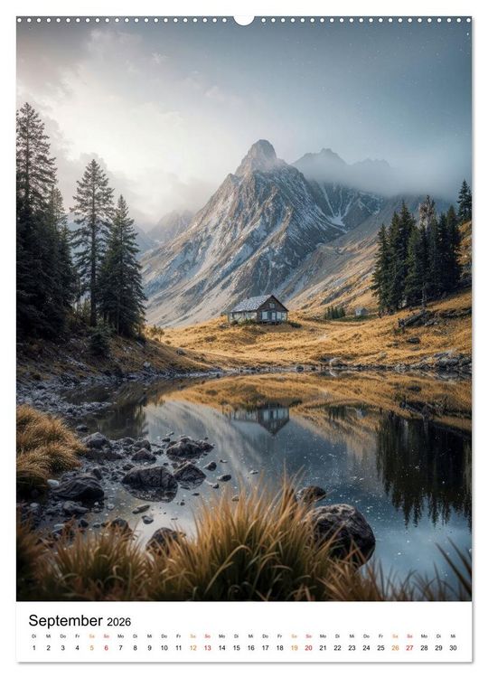 Produktbild: Bergwelten - Berge T&auml;ler Augenblicke (hochwertiger Premium Wandkalender 2026 DIN A2 hoch), Kunstdruck in Hochglanz