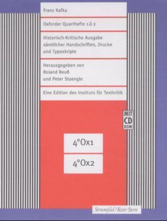 Produktbild: Historisch-Kritische Ausgabe sämtlicher Handschriften, Drucke und... / FKA Oxforder Quarthefte 1 & 2