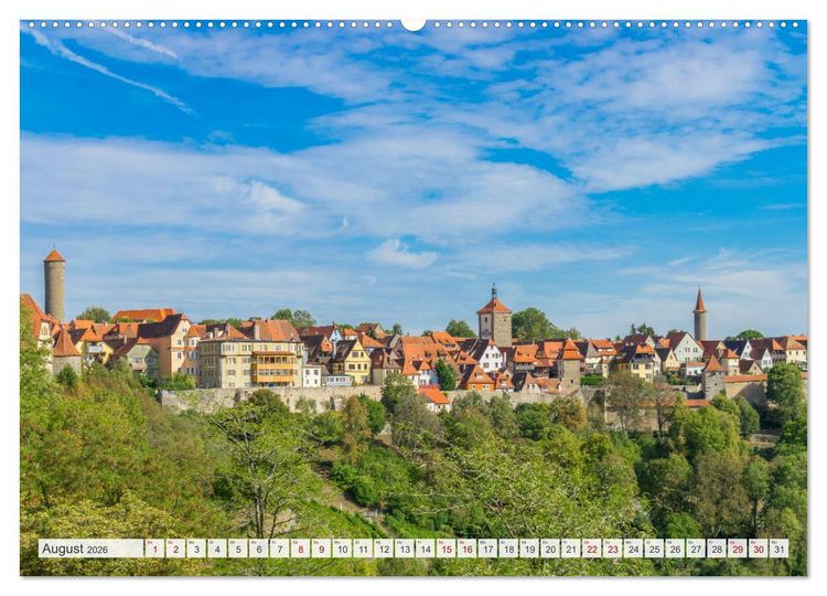 Produktbild: Ein Spaziergang durch Rothenburg ob der Tauber (hochwertiger Premium Wandkalender 2026 DIN A2 quer), Kunstdruck in Hochglanz