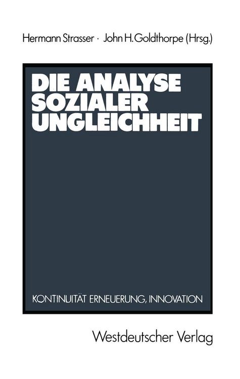 Produktbild: Die Analyse sozialer Ungleichheit