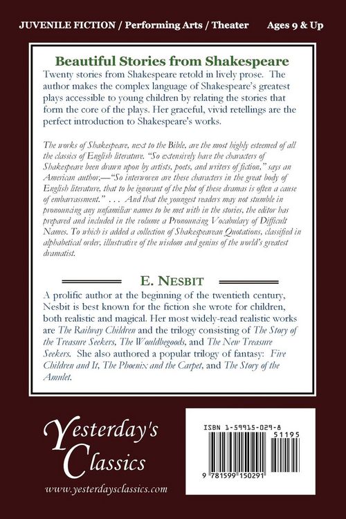 Produktbild: Beautiful Stories from Shakespeare (Yesterday's Classics)