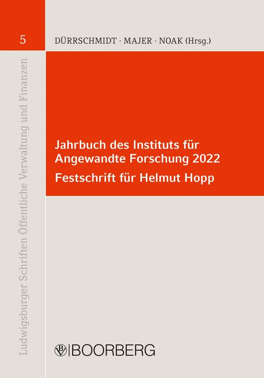 Produktbild: Jahrbuch des Instituts f&uuml;r Angewandte Forschung 2022 Festschrift f&uuml;r Helmut Hopp