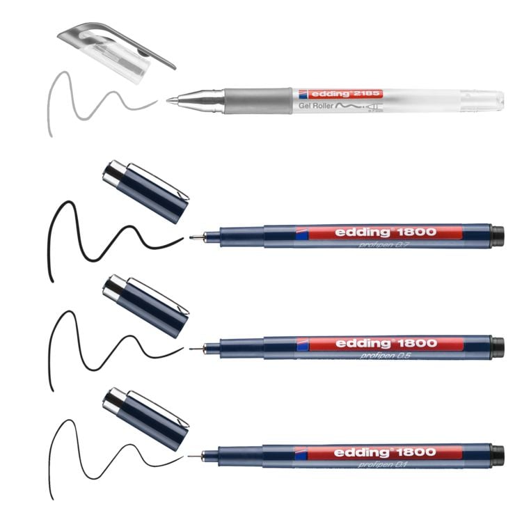 Produktbild: edding Fineliner/Gelroller Zendoodle Set