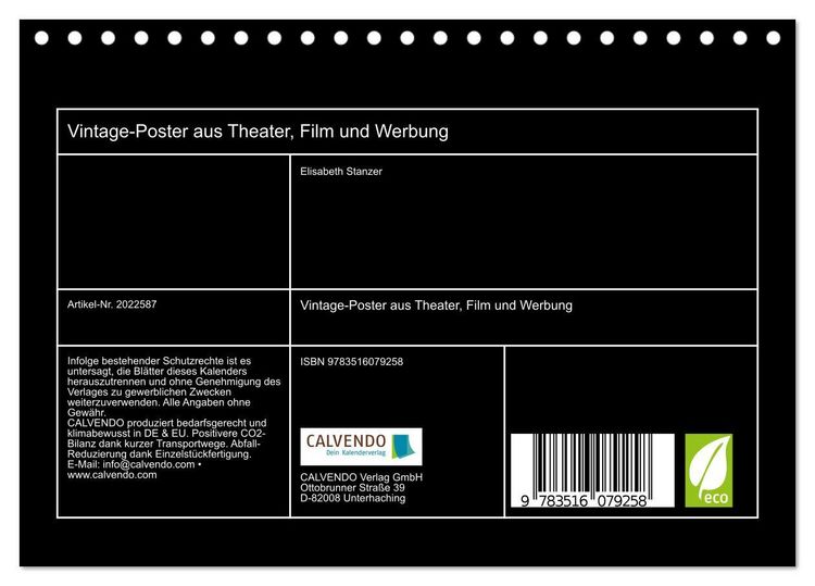 Produktbild: Vintage-Poster aus Theater, Film und Werbung (Tischkalender 2026 DIN A5 quer), CALVENDO Monatskalender
