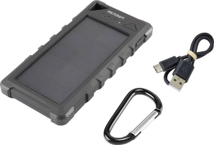 Produktbild: VOLTCRAFT VC-SL16000 VC-11946675 Solar-Powerbank Ladestrom Solarzelle 280mA 16000 mAh