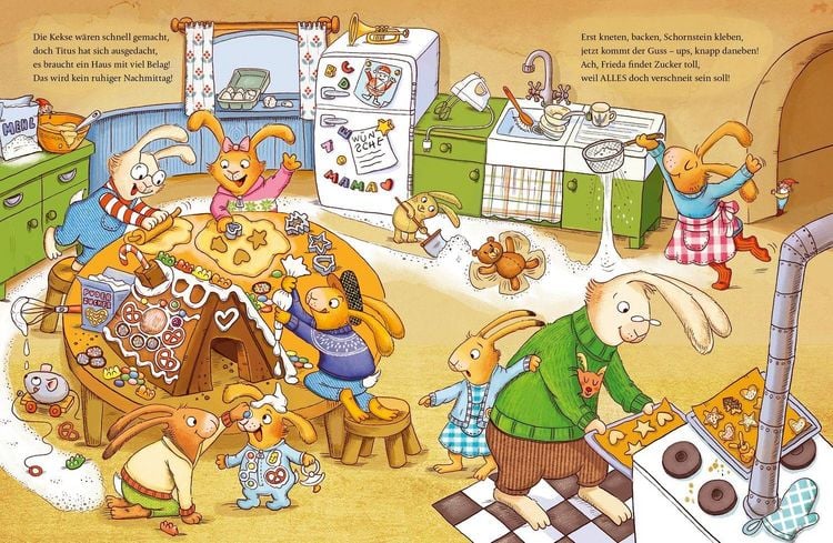 Produktbild: Wenn sieben kleine Weihnachtshasen mit Schwung durch die Adventszeit rasen