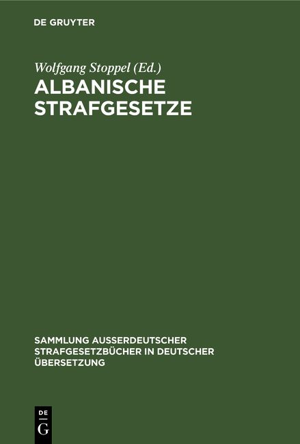 Produktbild: Albanische Strafgesetze
