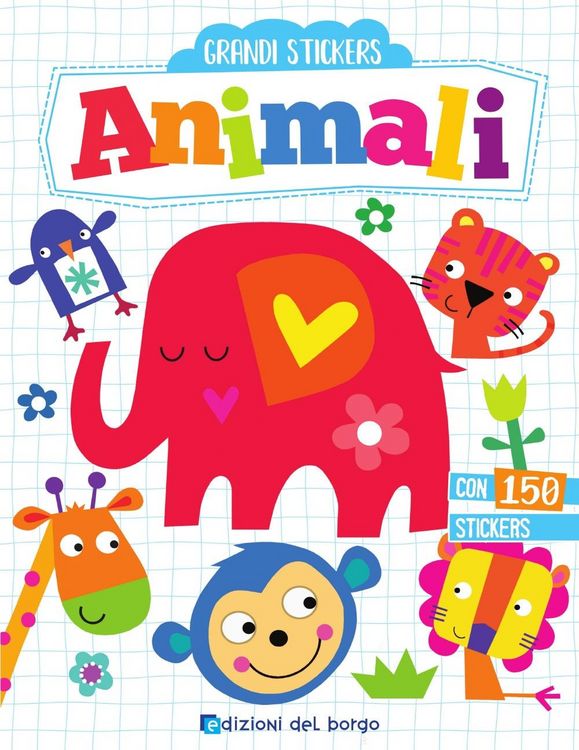 Produktbild: Animali. Grandi stickers. Con adesivi