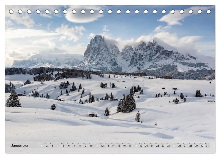 Produktbild: Faszination Dolomiten (Tischkalender 2026 DIN A5 quer), CALVENDO Monatskalender