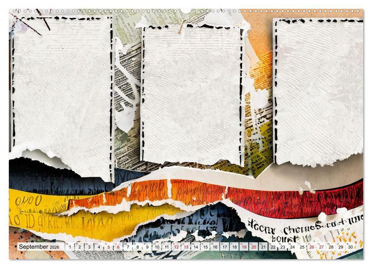 Produktbild: Buntes Papier Design (hochwertiger Premium Wandkalender 2026 DIN A2 quer), Kunstdruck in Hochglanz
