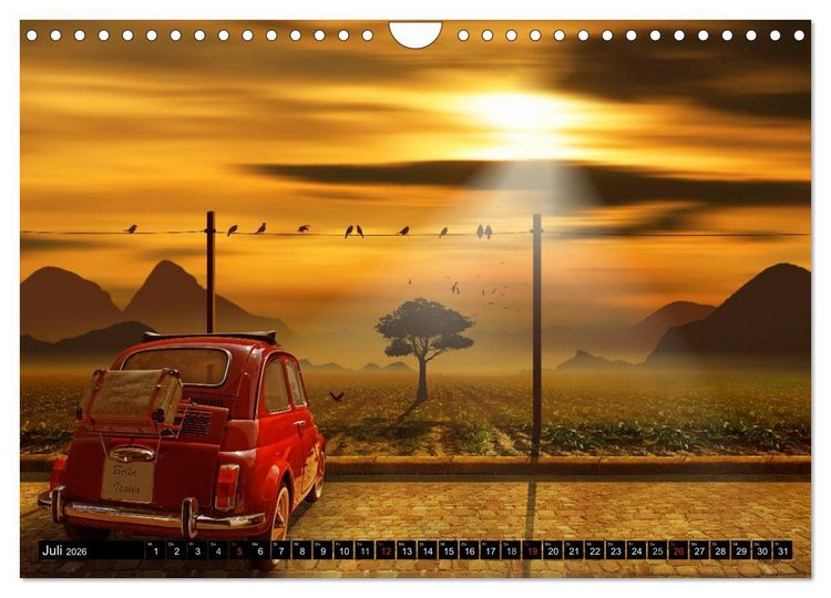 Produktbild: Oldtimer Romantik (Wandkalender 2026 DIN A4 quer), CALVENDO Monatskalender