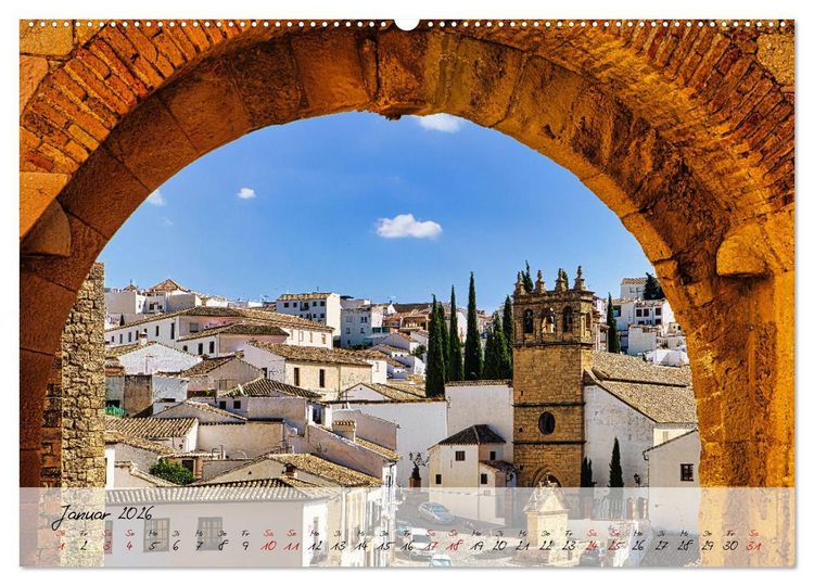 Produktbild: Ronda in Andalusien - Stadt auf einem Felsplateau (Wandkalender 2026 DIN A2 quer), CALVENDO Monatskalender