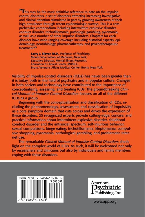 Produktbild: Clinical Manual of Impulse-Control Disorders
