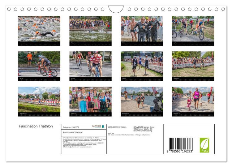 Produktbild: Fascination Triathlon (Wandkalender 2026 DIN A4 quer), CALVENDO Monatskalender