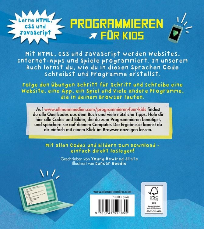 Produktbild: Programmieren f&uuml;r Kids &ndash; Lerne HTML, CSS und JavaScript