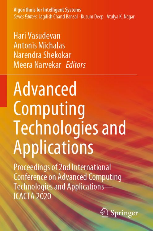 Produktbild: Advanced Computing Technologies and Applications