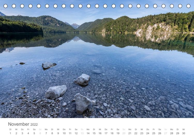 Produktbild: Alpine Seelandschaften (Tischkalender 2022 DIN A5 quer)