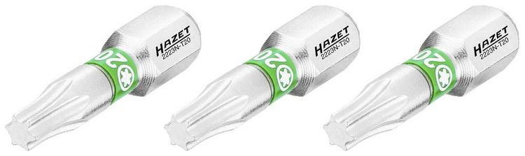 Produktbild: Hazet 2223N-T20/3 2223N-T20/3 Torx-Bit Antrieb: 1/4\" (6.3 mm) Abtrieb: TX TX 20 25mm