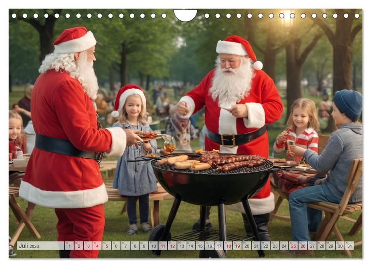 Produktbild: Durch das Jahr mit dem Weihnachtsmann (Wandkalender 2026 DIN A4 quer), CALVENDO Monatskalender