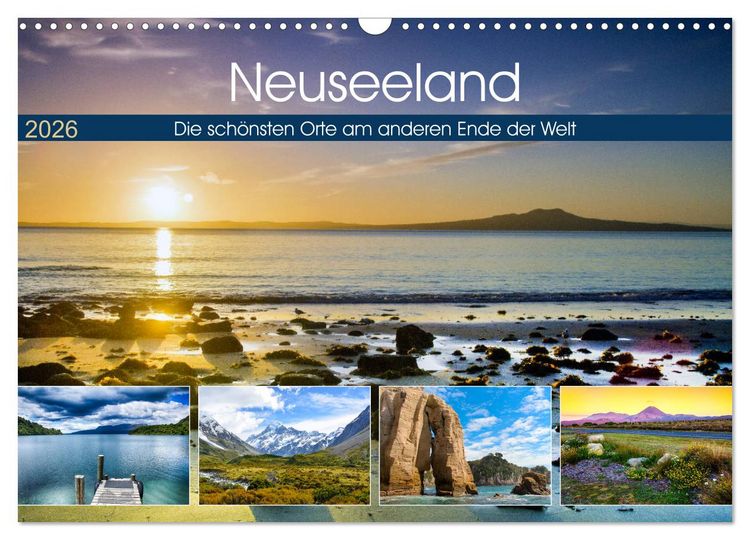 Produktbild: Neuseeland - Die sch&ouml;nsten Orte am anderen Ende der Welt (Wandkalender 2026 DIN A3 quer), CALVENDO Monatskalender