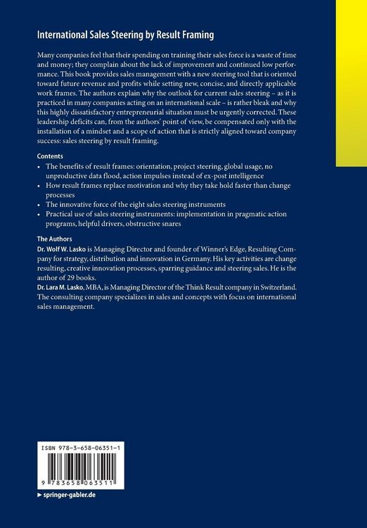 Produktbild: International Sales Steering by Result Framing