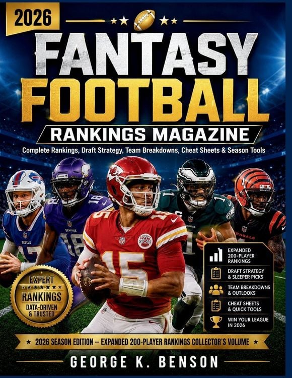 Produktbild: 2026 FANTASY FOOTBALL RANKINGS MAGAZINE